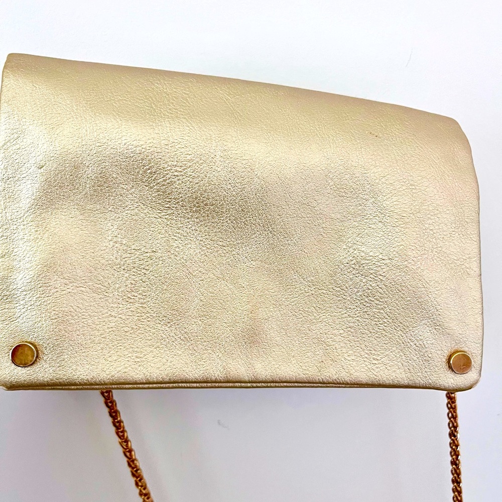 Street Level Gold Metallic Convertible Crossbody. Excellent Condition & Spacious